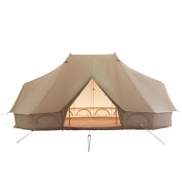 6x4m Luxury Glamping Emperor Bell Tent with Three Doors