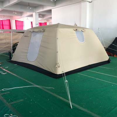 Newest luxury easily set up canvas inflatable tent for family camping