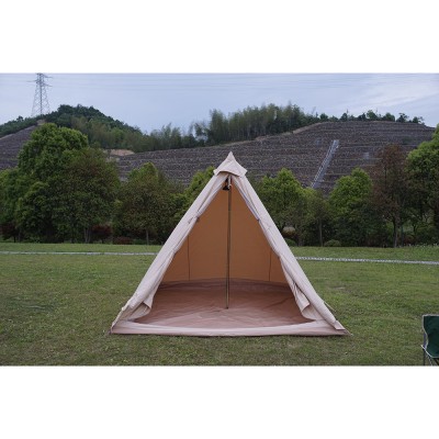 Outdoor cotton canvas 4m glamping teepee pyramid tipi tent for sale